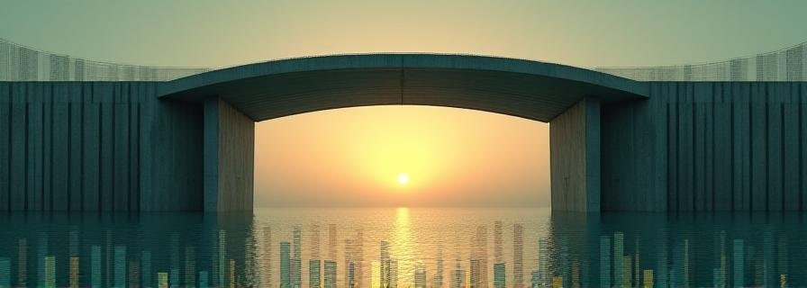 Abstract representation of financial growth and legal framework